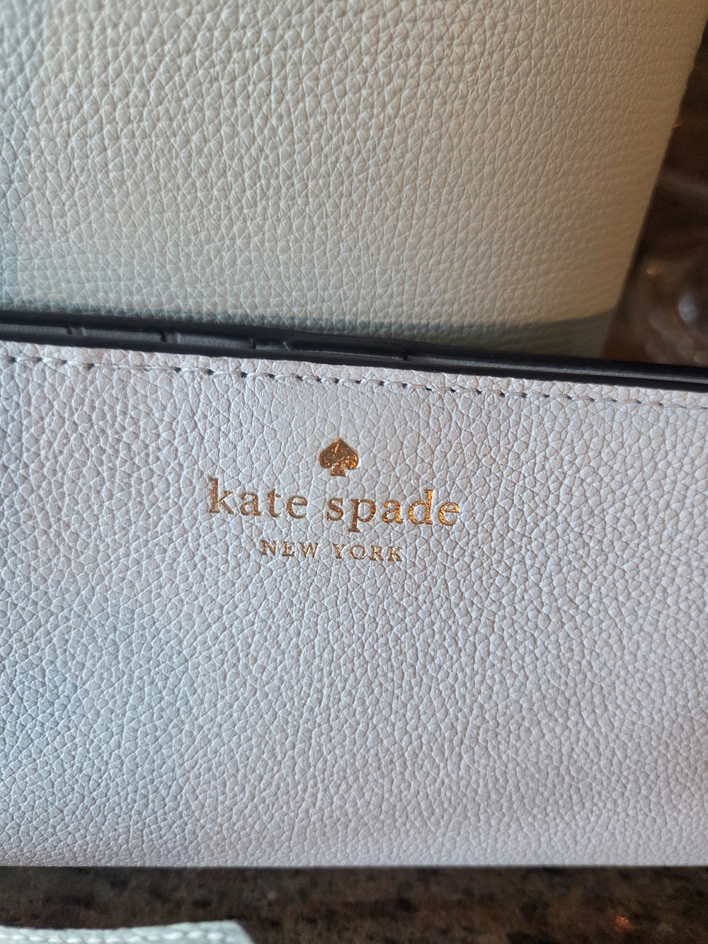 Kate Spade Light Blue Leather Bucket Bag with Matching Wallet - Picture 3 of 11